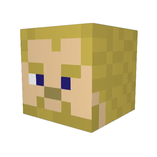 TheRealTobster Minecraft avatar head, 3D render