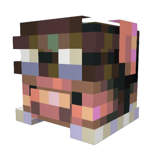 TheRealTomte Minecraft avatar head, 3D render