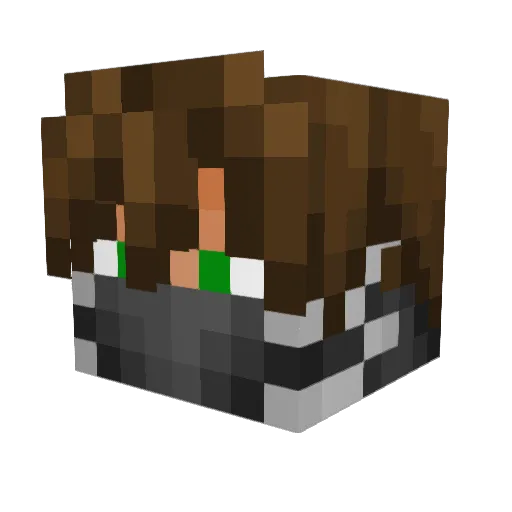 TheRealTonio Minecraft avatar head, 3D render