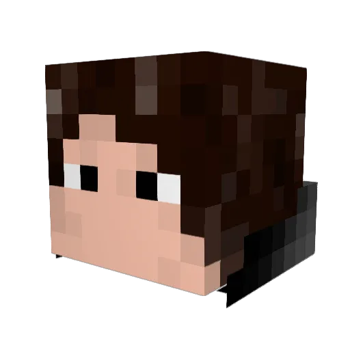 TheRealVelius Minecraft avatar head, 3D render