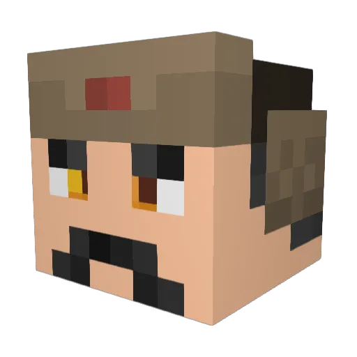 TheRealVersace Minecraft avatar head, 3D render