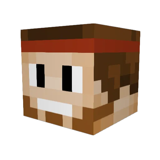 TheRealWxter Minecraft avatar head, 3D render