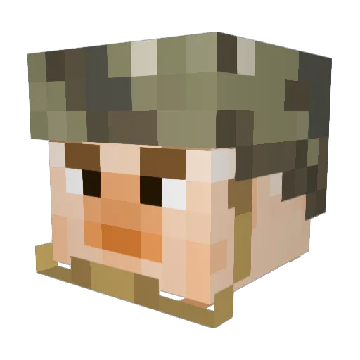 TheRealZaenk Minecraft avatar head, 3D render
