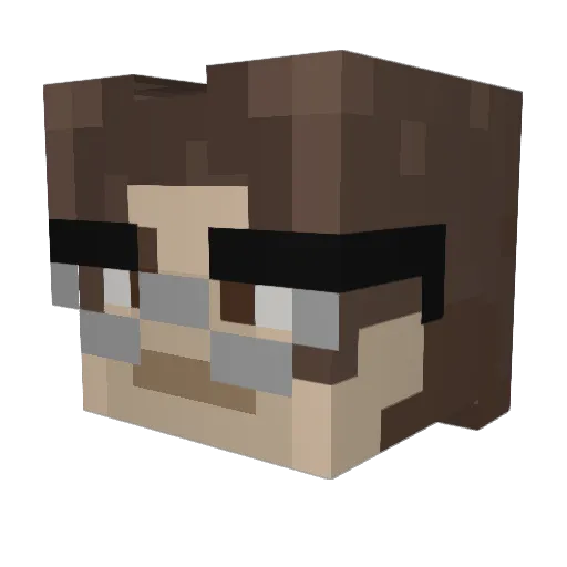 TheRealest3 Minecraft avatar head, 3D render