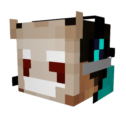 TheRealestBeta Minecraft avatar head, 3D render