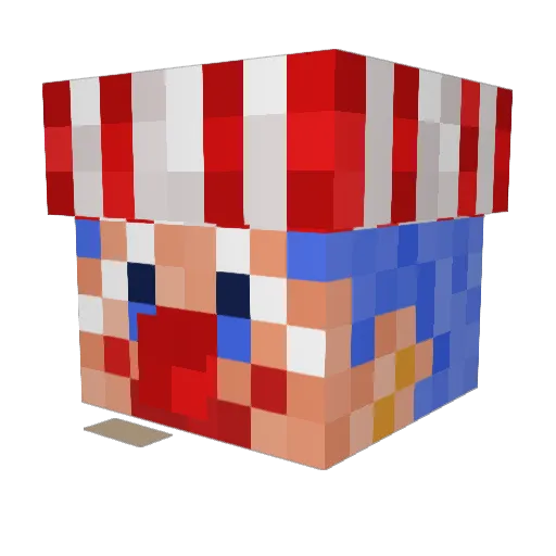 TheRedBaronBird Minecraft avatar head, 3D render