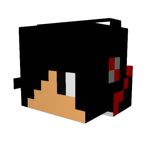 TheRedBeastGamer Minecraft avatar head, 3D render