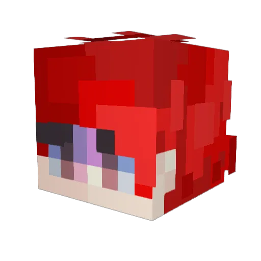 TheRedBozo Minecraft avatar head, 3D render
