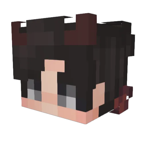 TheRedCatPluis Minecraft avatar head, 3D render