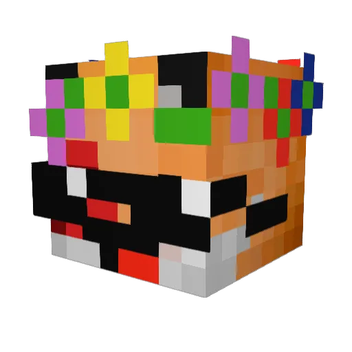 TheRedCone Minecraft avatar head, 3D render