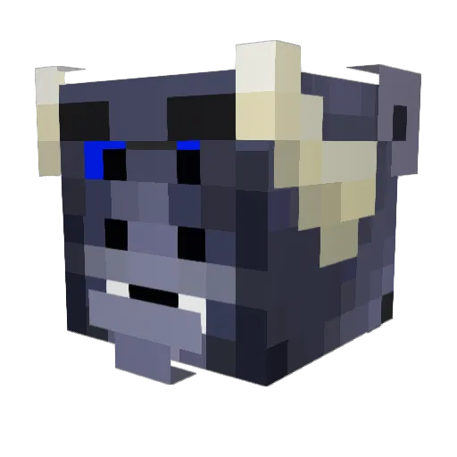TheRedCowAlien Minecraft avatar head, 3D render