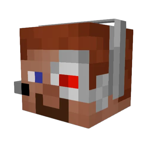 TheRedCraft13 Minecraft avatar head, 3D render