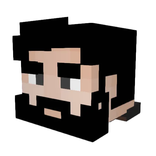 TheRedDeathDC Minecraft avatar head, 3D render