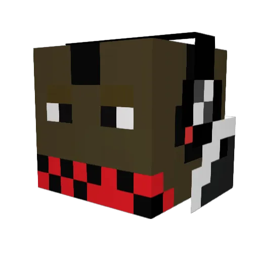 TheRedForcer Minecraft avatar head, 3D render