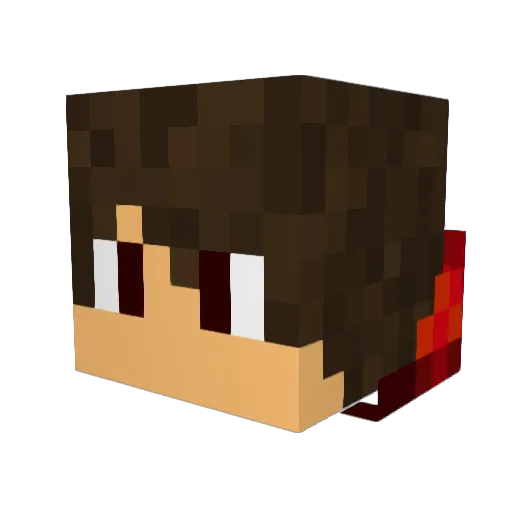 TheRedGamer983 Minecraft avatar head, 3D render