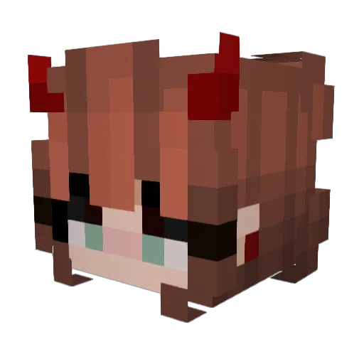 TheRedHeadGirl Minecraft avatar head, 3D render