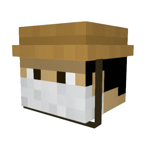 TheRedHun1921 Minecraft avatar head, 3D render