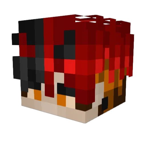 TheRedKnight1230 Minecraft avatar head, 3D render