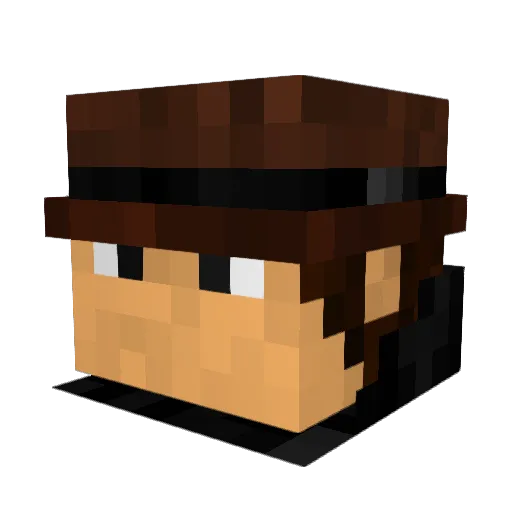 TheRedMarkZ Minecraft avatar head, 3D render