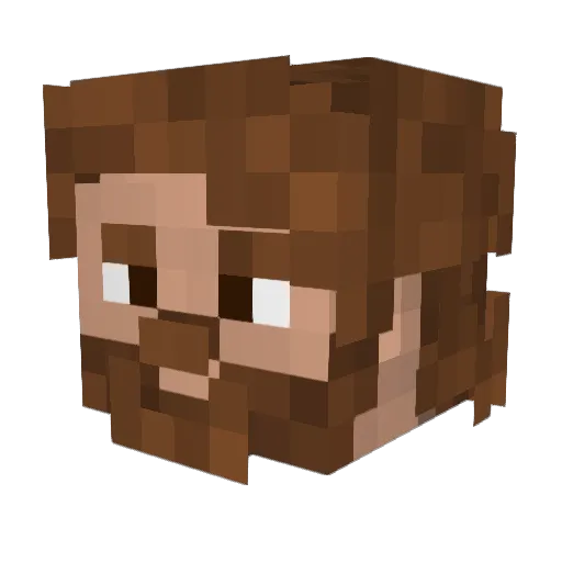 TheRedMist Minecraft avatar head, 3D render