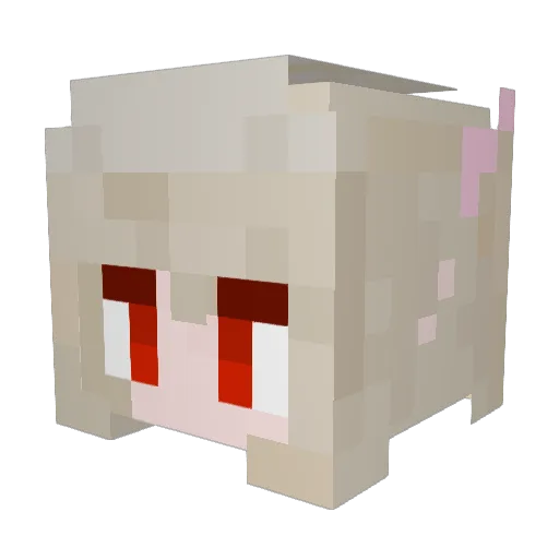 TheRedNun Minecraft avatar head, 3D render