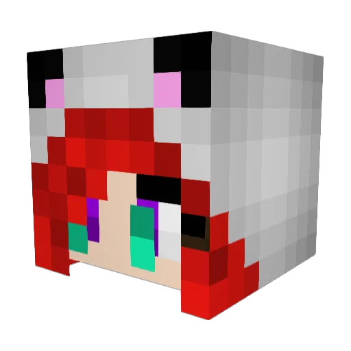 TheRedPanda_ Minecraft avatar head, 3D render