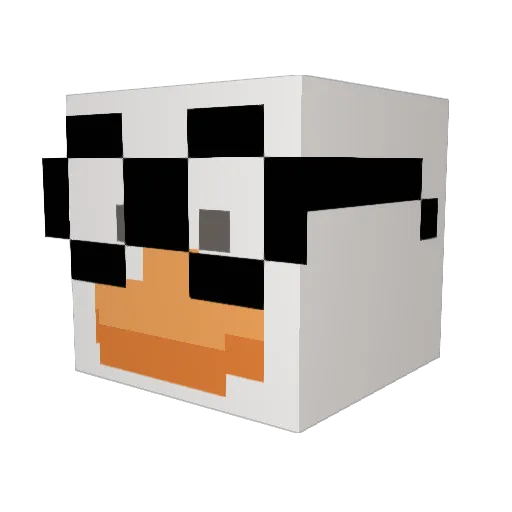 TheRedRando Minecraft avatar head, 3D render