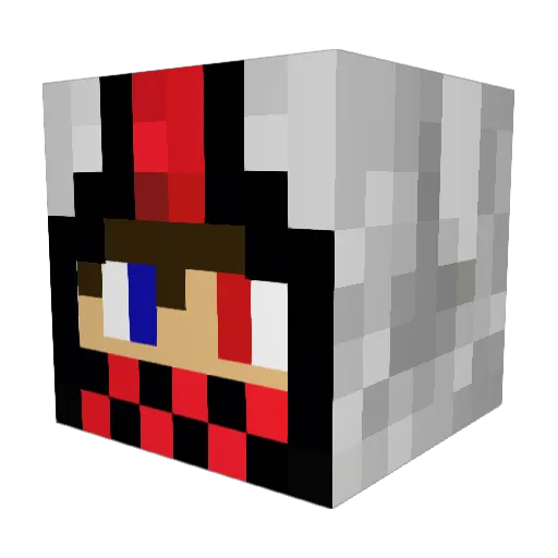 TheRedRoger Minecraft avatar head, 3D render