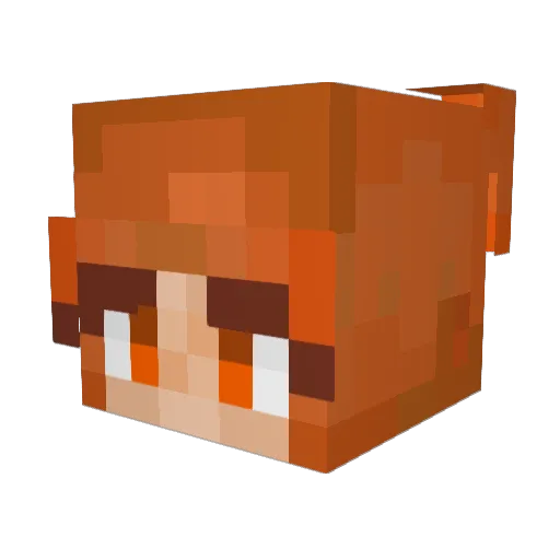 TheRedSamurai Minecraft avatar head, 3D render