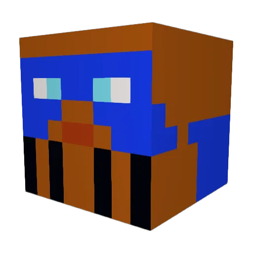TheRedSparrow Minecraft avatar head, 3D render