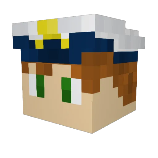 TheRedSpore Minecraft avatar head, 3D render