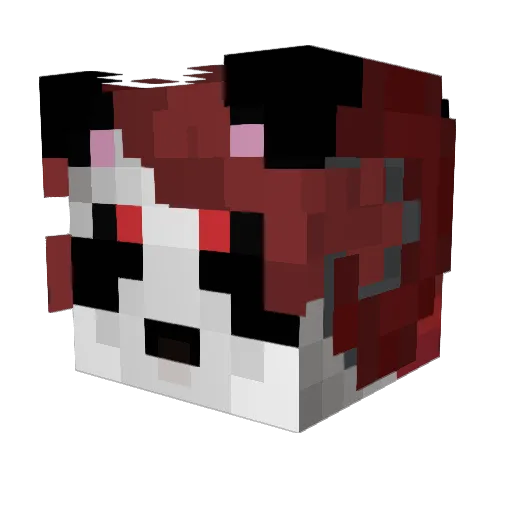 TheRedVT Minecraft avatar head, 3D render