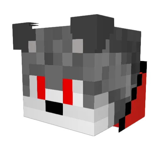 TheRedWolf331 Minecraft avatar head, 3D render