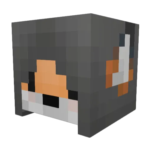 TheRedfoox Minecraft avatar head, 3D render