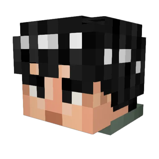 TheRequiem01 Minecraft avatar head, 3D render