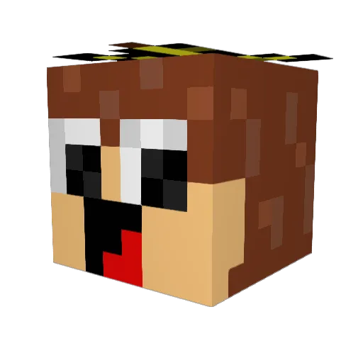 TheRev_01 Minecraft avatar head, 3D render
