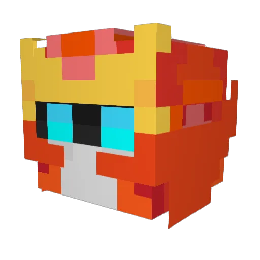 TheRevenaut Minecraft avatar head, 3D render