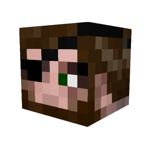 TheRewar Minecraft avatar head, 3D render