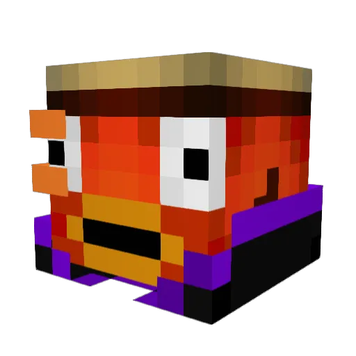 TheRickFC Minecraft avatar head, 3D render