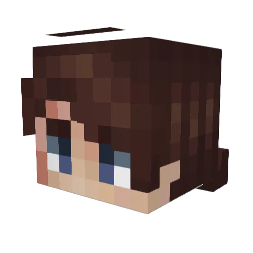 TheRisingFlame Minecraft avatar head, 3D render
