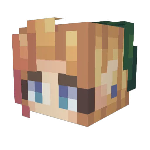 TheRivals Minecraft avatar head, 3D render