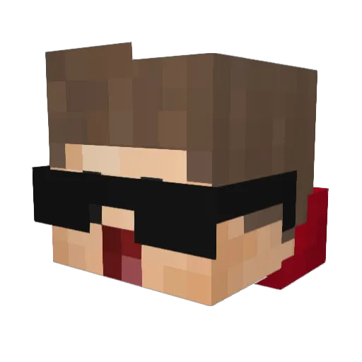 TheRiver657 Minecraft avatar head, 3D render