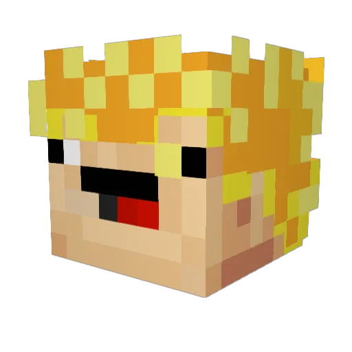 TheRobertRobBob Minecraft avatar head, 3D render