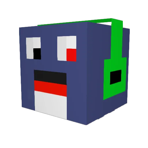 TheRoboDolphin Minecraft avatar head, 3D render