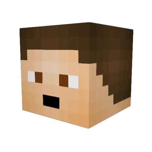 TheRockBomb Minecraft avatar head, 3D render