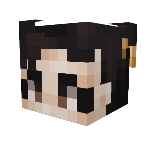 TheRockJohnson_ Minecraft avatar head, 3D render