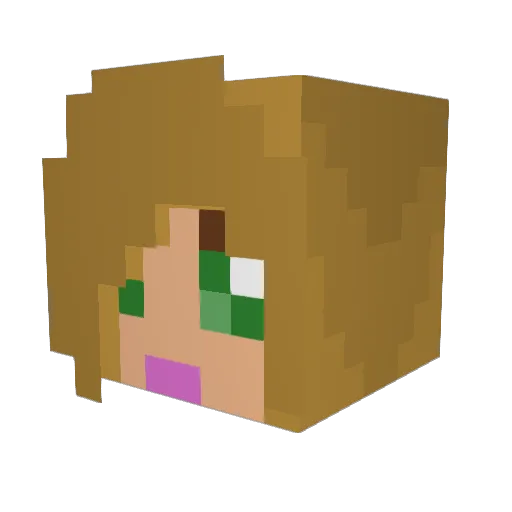TheRockNRoll Minecraft avatar head, 3D render