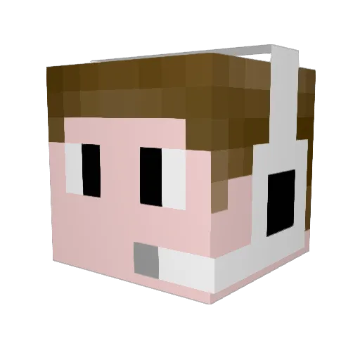 TheRockSpirit Minecraft avatar head, 3D render