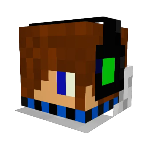 TheRomain33 Minecraft avatar head, 3D render