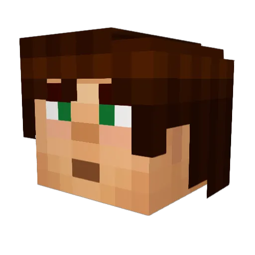 TheRootofEvil Minecraft avatar head, 3D render